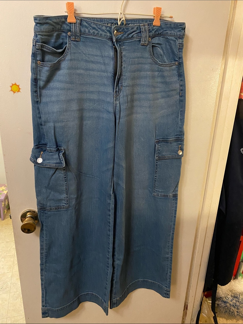 American Eagle Outfitters Super high-rise baggy wide leg jeans